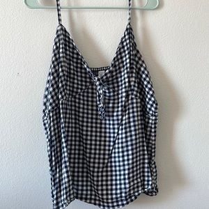 Gingham spaghetti strap top